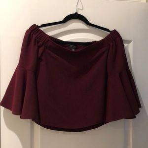 Topshop Bell Sleeve Off Shoulder Top